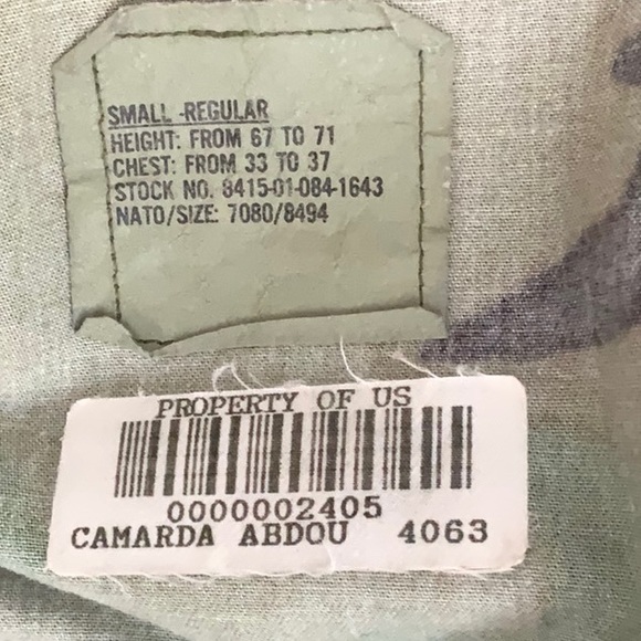 Custom made, authentic US Army Jacket, with appliquéd patches. Man small/Women M - Picture 7 of 7